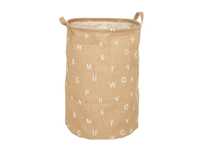 Panier en Jute pour Enfant "Alphabet" 49cm Beige