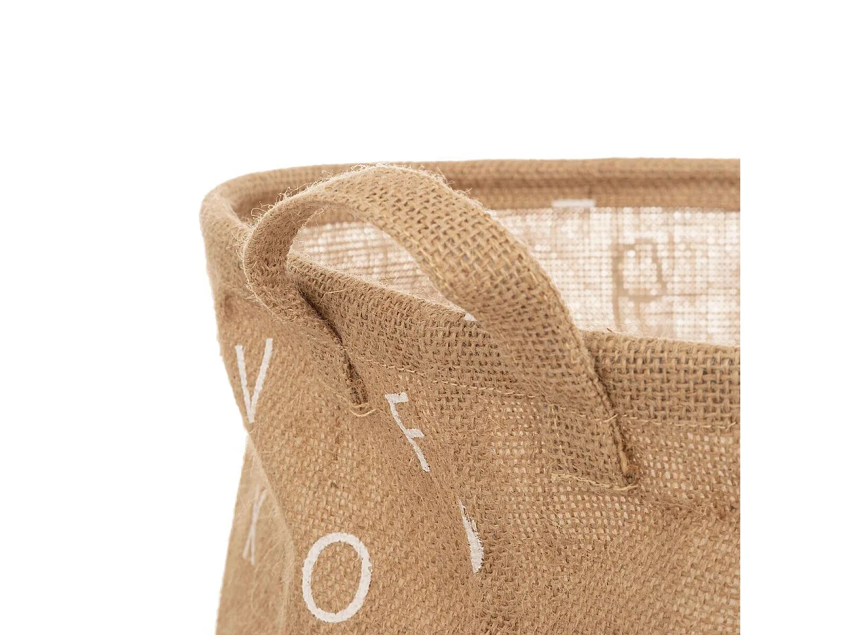 Panier en Jute pour Enfant "Alphabet" 49cm Beige