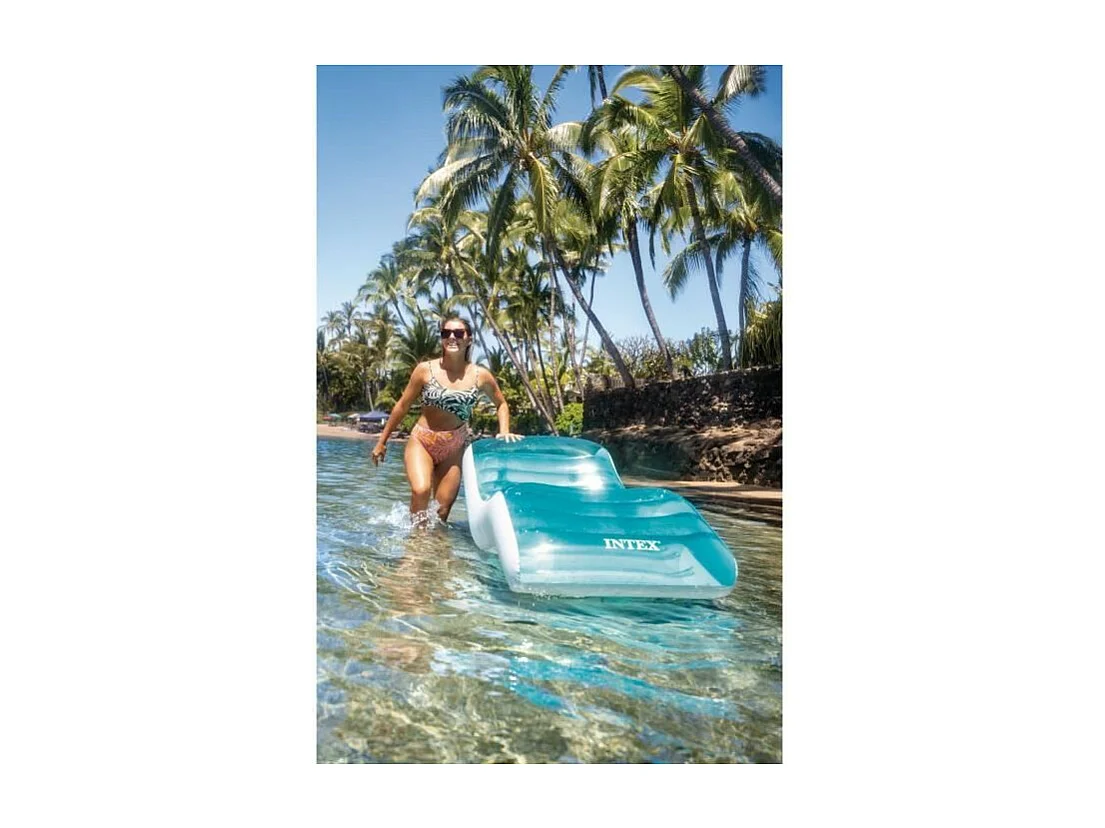 Matelas Gonflable Lounge "Lagon" 191cm Bleu