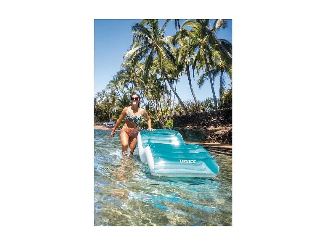 Matelas Gonflable Lounge "Lagon" 191cm Bleu