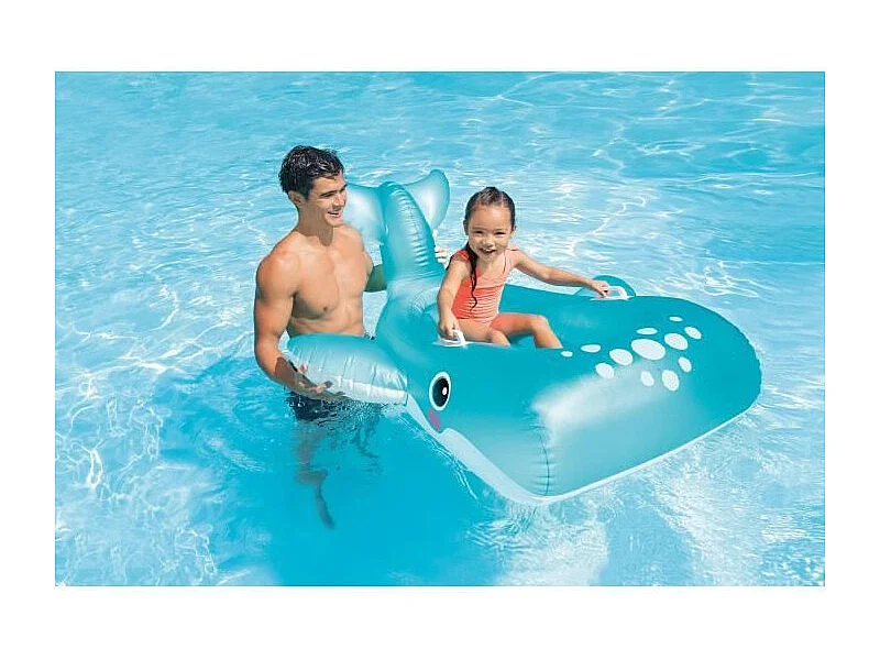 Bouée Gonflable à Chevaucher "Baleine" 168cm Bleu