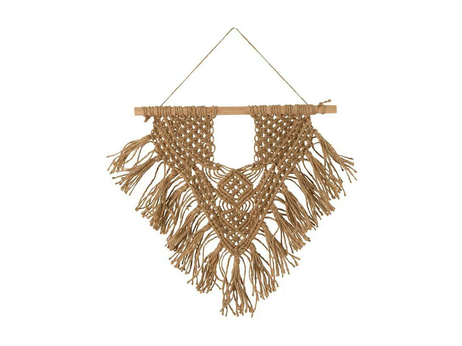Décoration Murale "Suspension Macramé" 60cm Beige