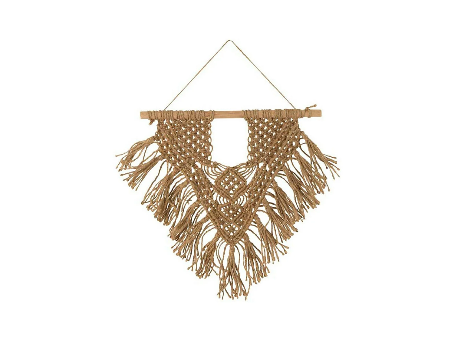 Décoration Murale "Suspension Macramé" 60cm Beige