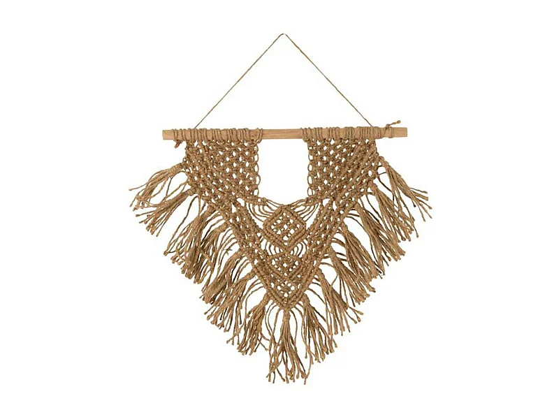 Décoration Murale "Suspension Macramé" 60cm Beige