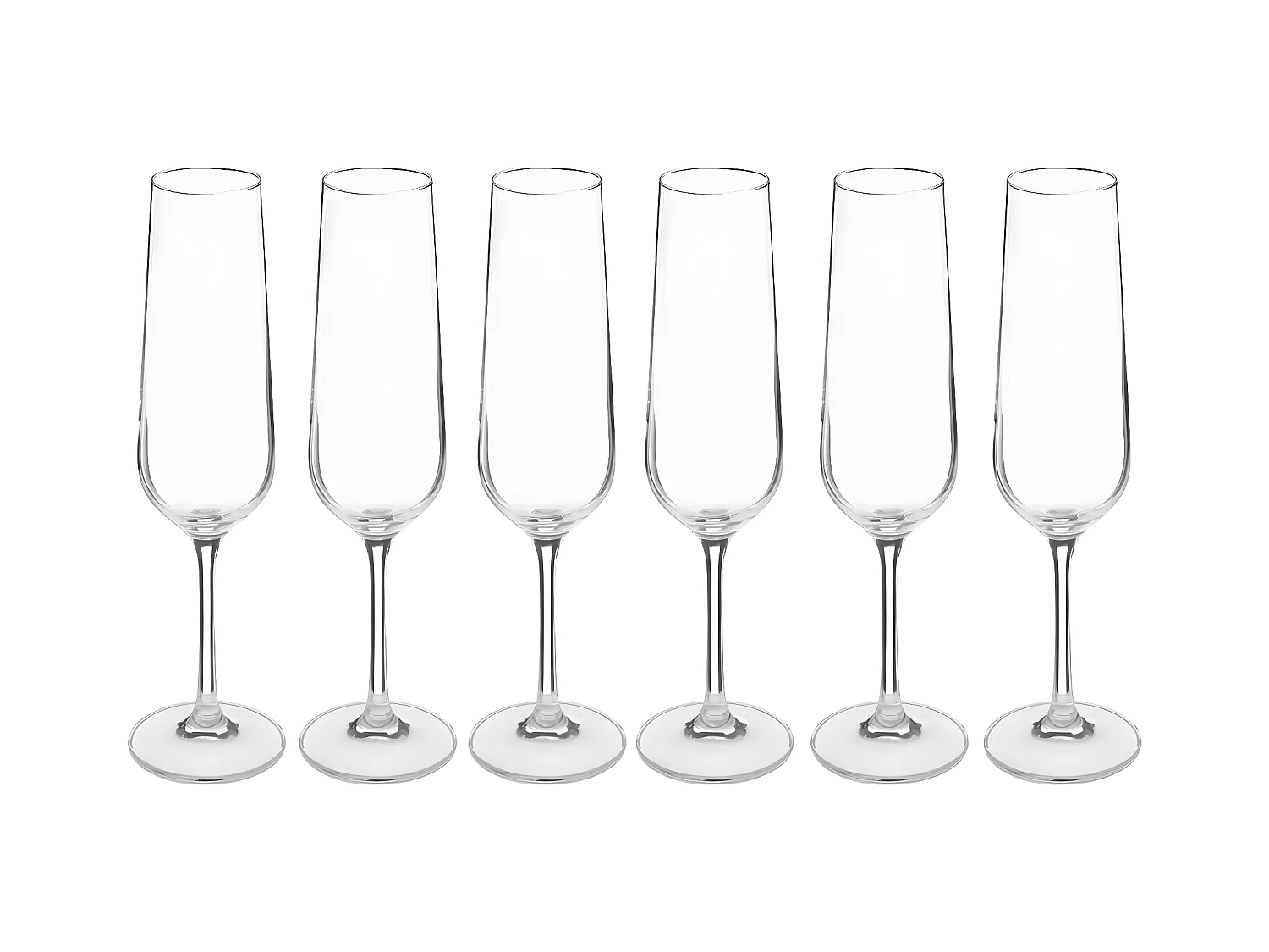 Lot de 6 Flûtes à Champagne "Lena" 20cl Transparent