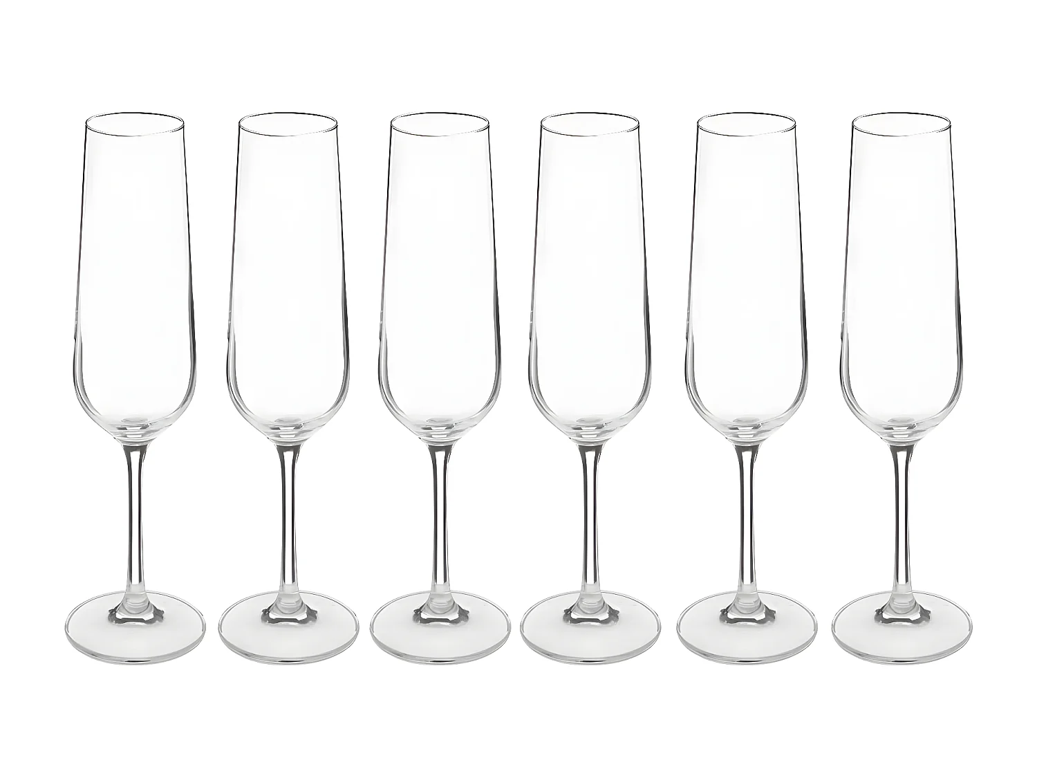 Lot de 6 Flûtes à Champagne "Lena" 20cl Transparent