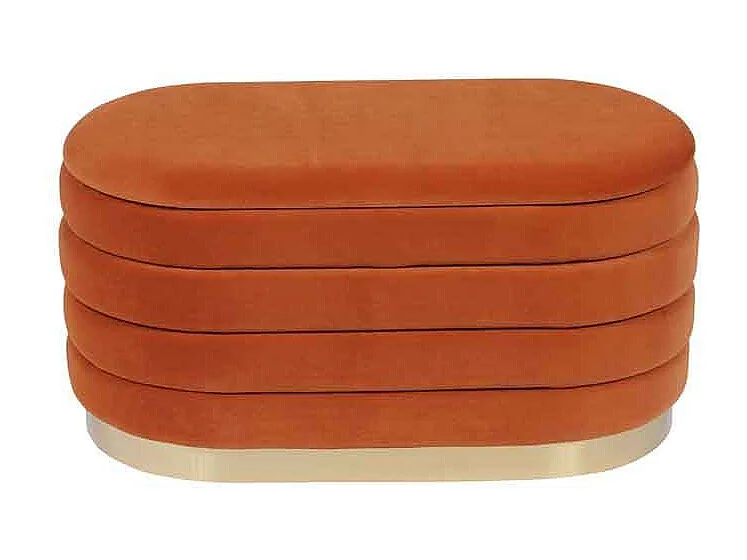 Banc & Coffre de Rangement "Aiden" 80cm Orange