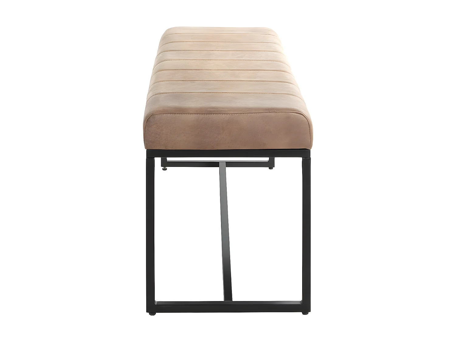 Banc en Cuir Design "Rida" 100cm Marron & Noir