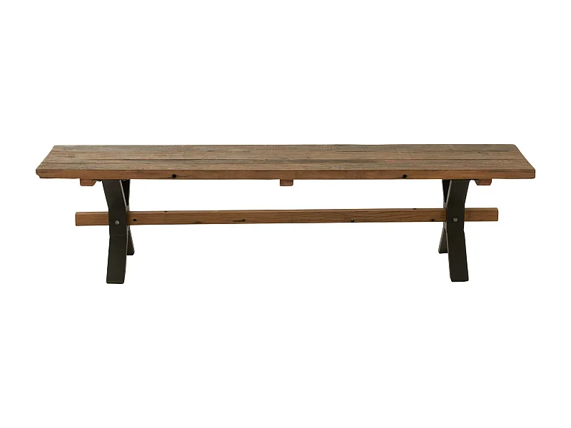 Banc en Bois Vieilli "Fannie" 180cm Marron