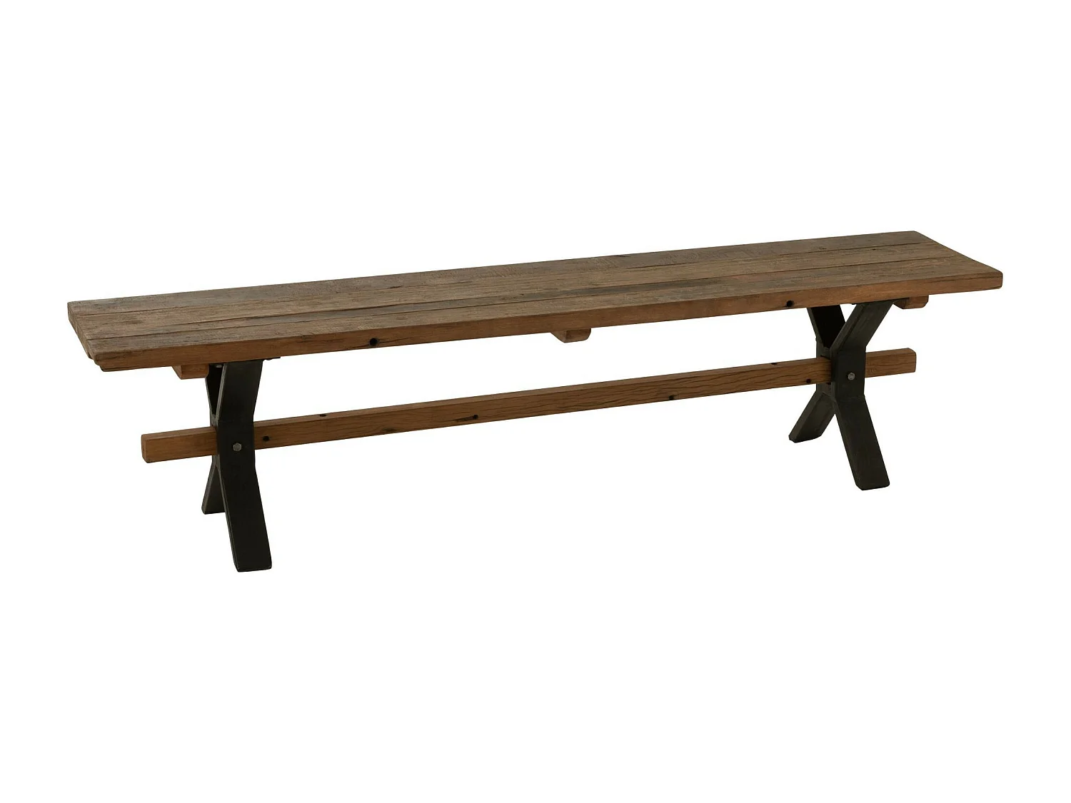 Banc en Bois Vieilli "Fannie" 180cm Marron