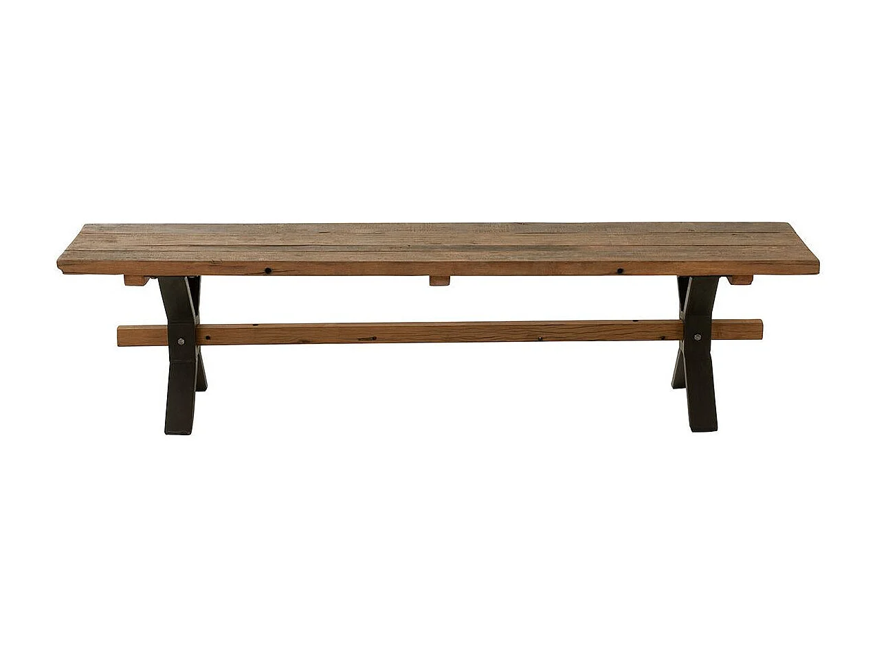 Banc en Bois Vieilli "Fannie" 180cm Marron