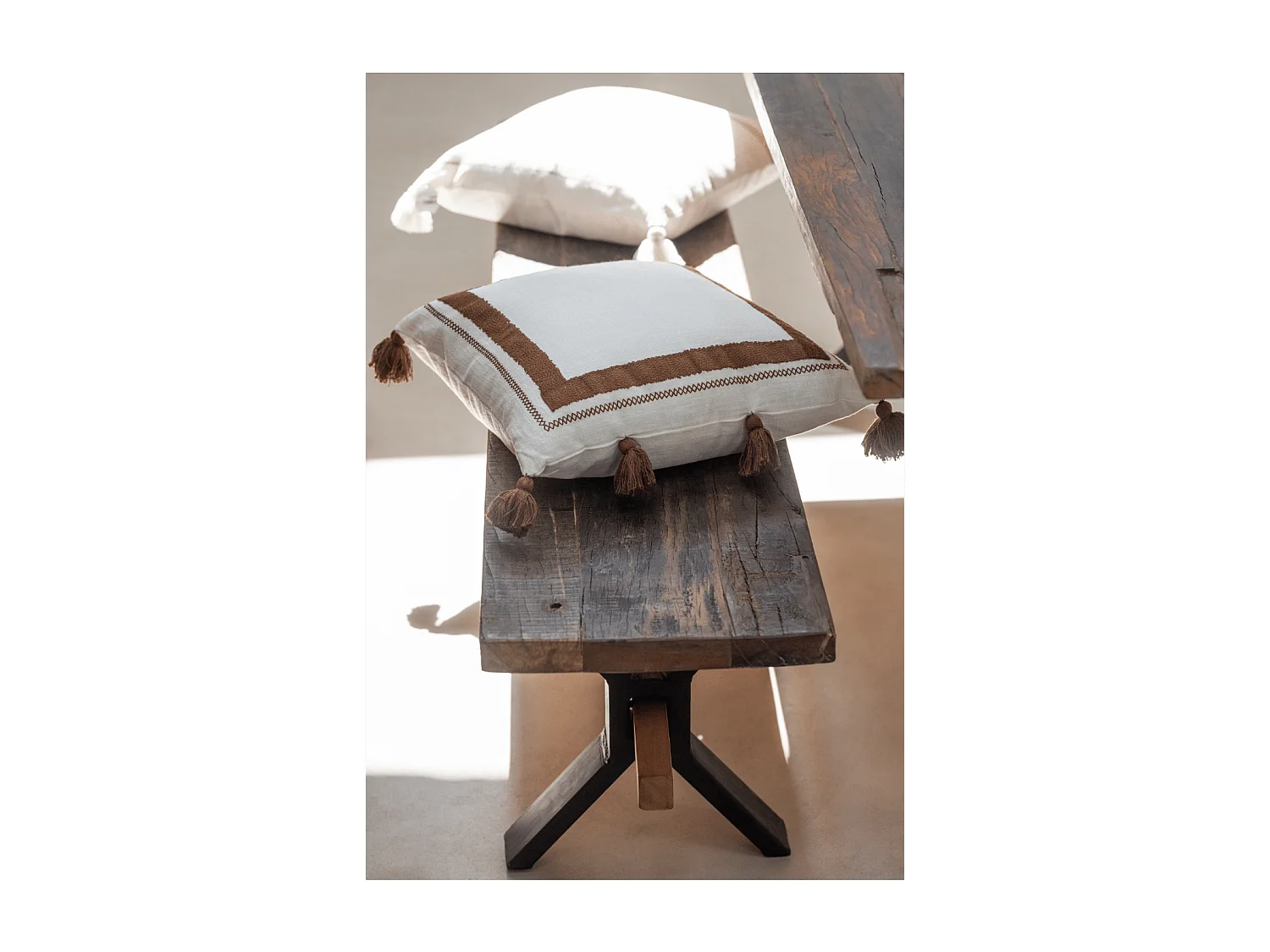 Banc en Bois Vieilli "Fannie" 180cm Marron