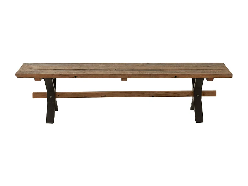 Banc en Bois Vieilli "Fannie" 180cm Marron
