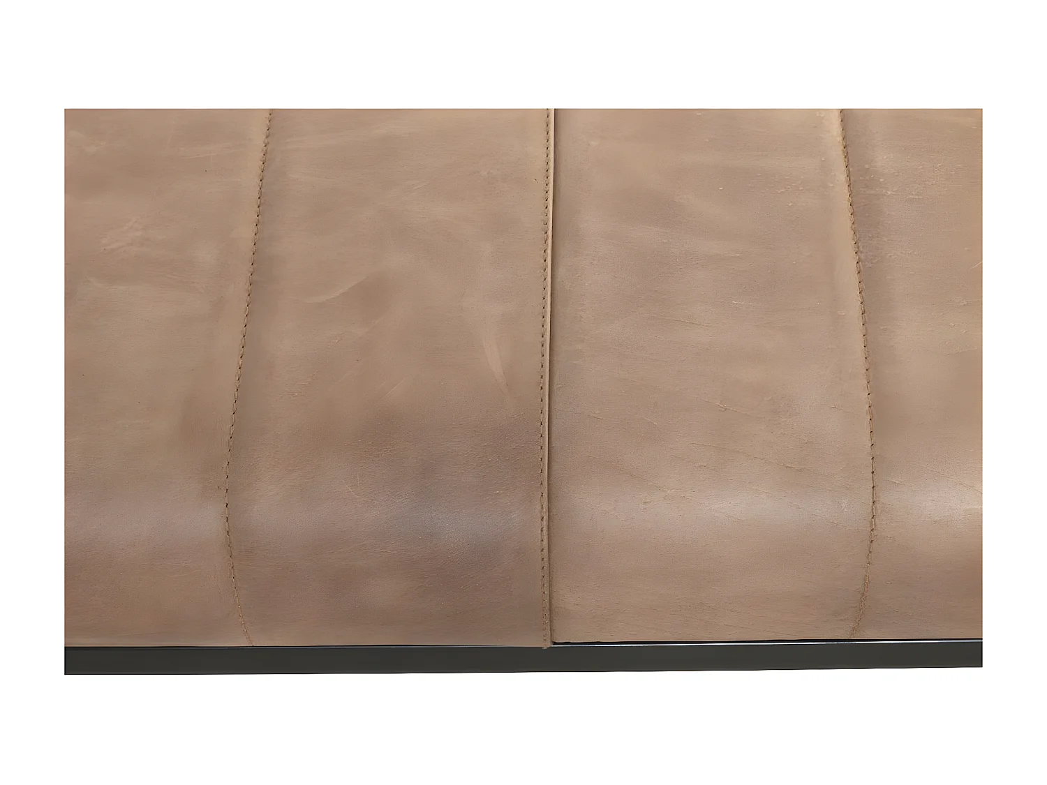 Banc en Cuir Design "Rida" 150cm Marron & Noir