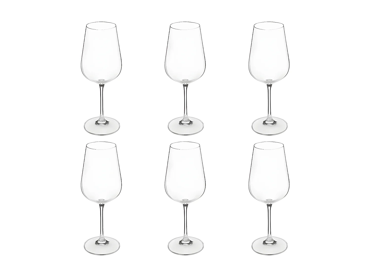 Lot de 6 Verres à Vin "Lena" 36cl Transparent