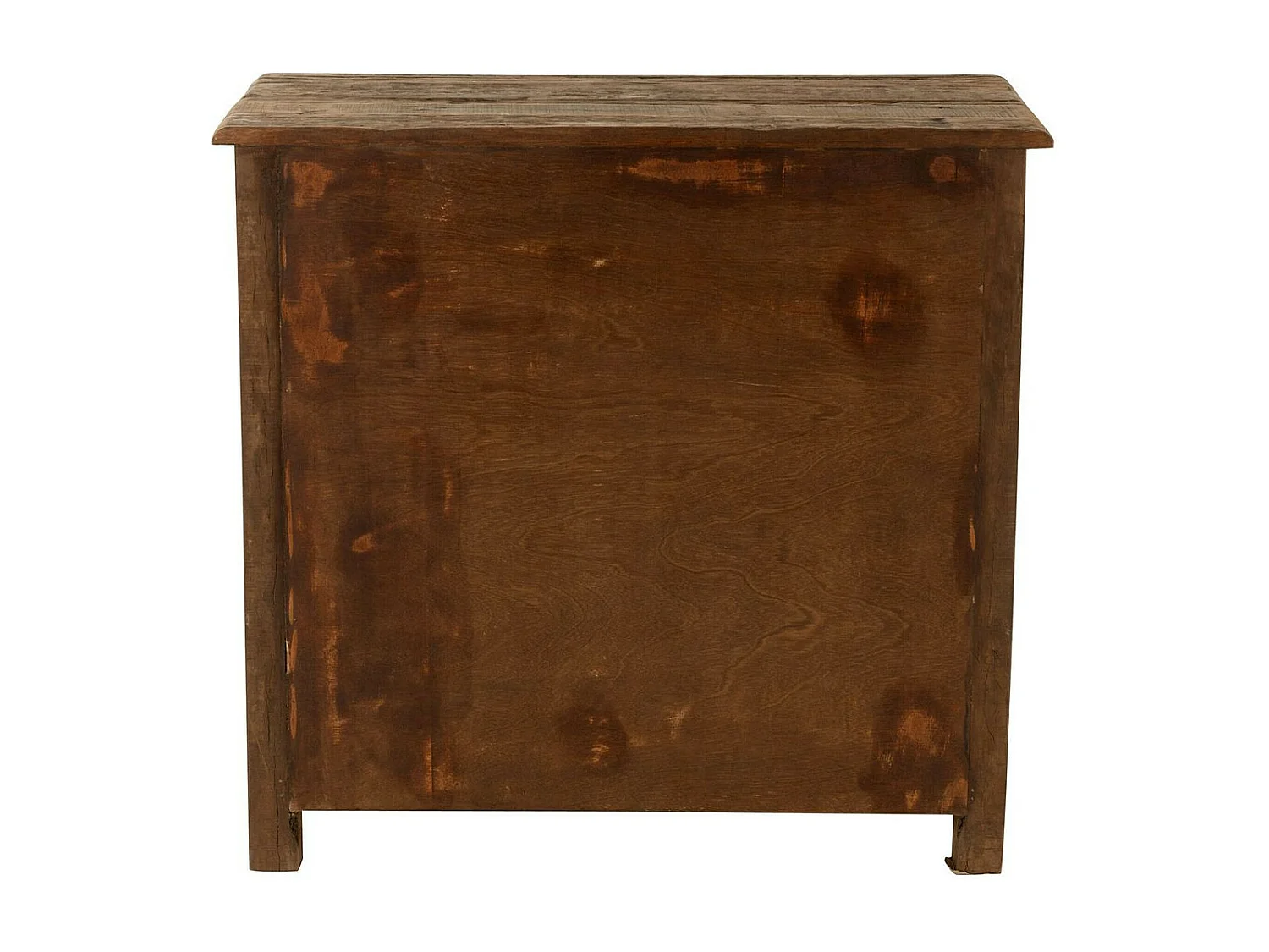 Commode 3 Tiroirs en Bois "Vieilli" 100cm Marron