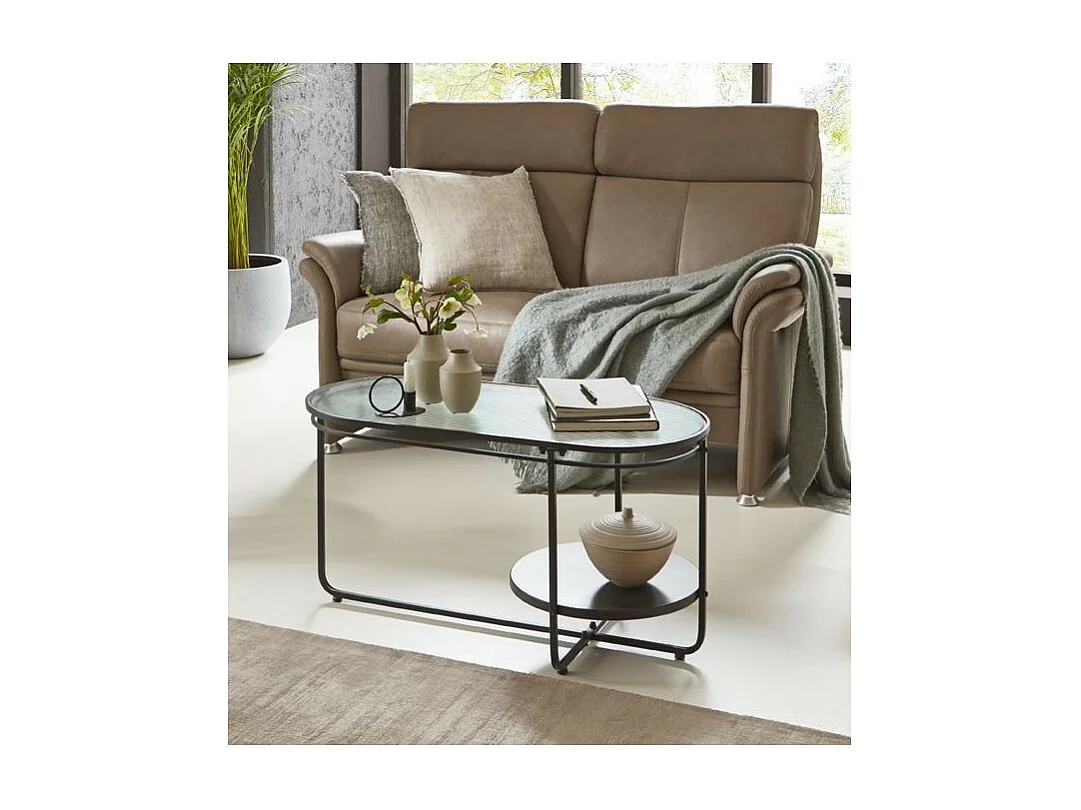 Table Basse Design "Ondulé" 90cm Noir