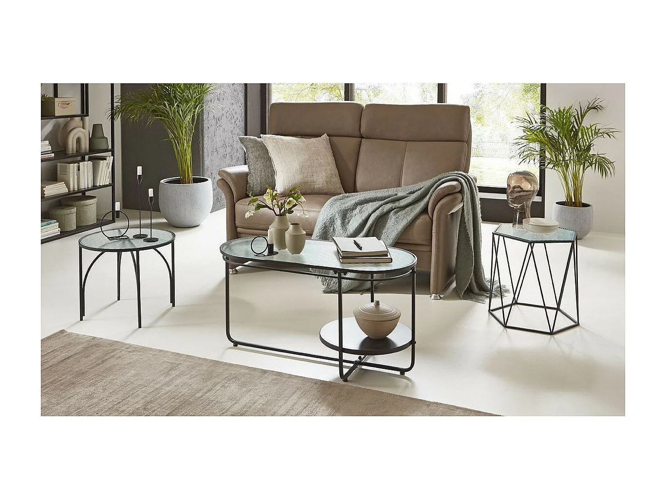 Table Basse Design "Ondulé" 90cm Noir