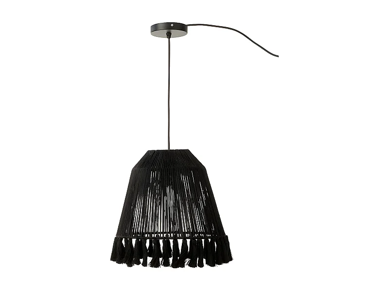 Lampe Suspension en Jute "Celia" 33cm Noir