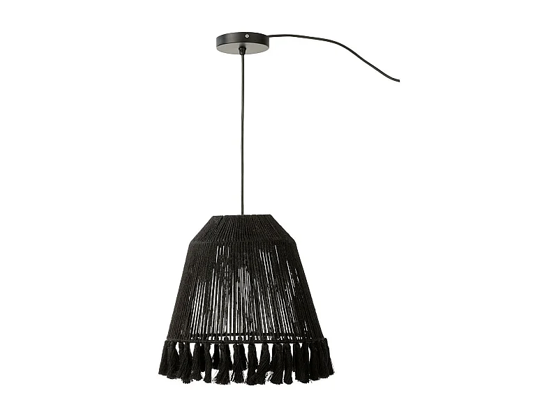 Lampe Suspension en Jute "Celia" 33cm Noir