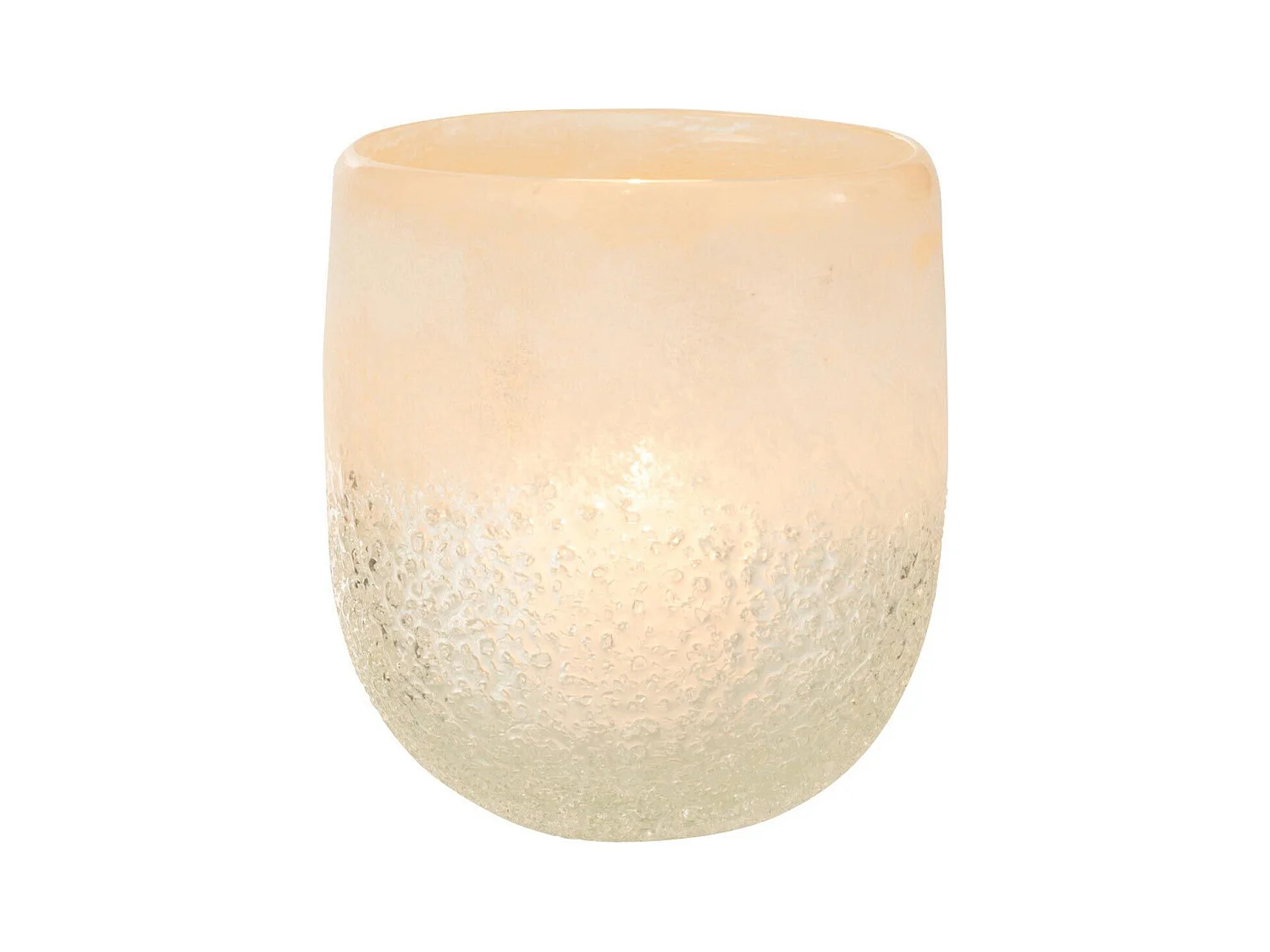 Photophore Design en Verre "Sumina" 14cm Beige