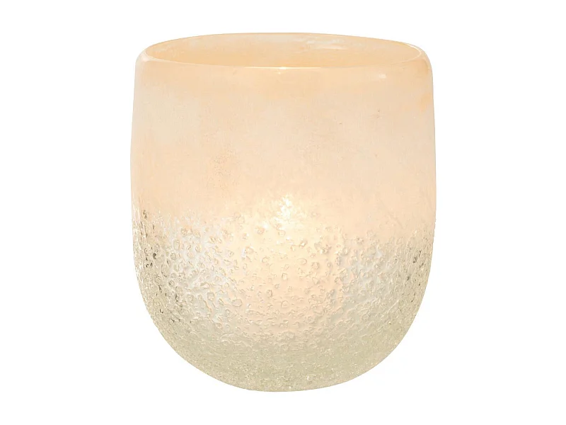 Photophore Design en Verre "Sumina" 14cm Beige