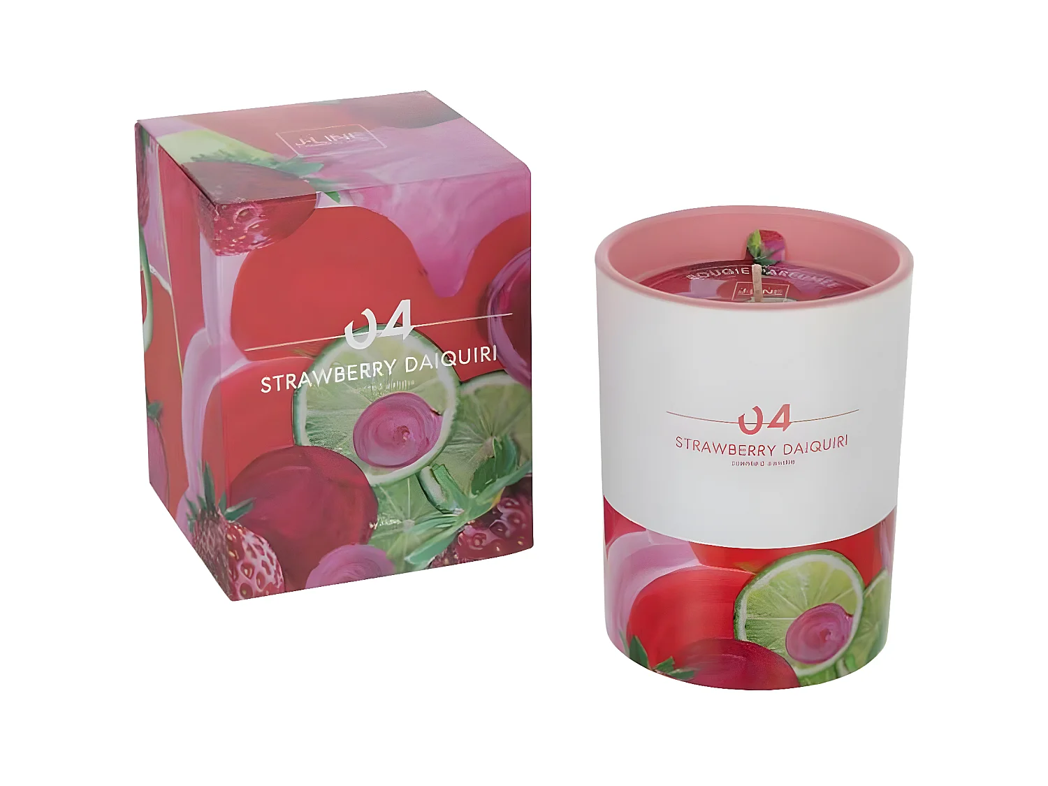 Bougie Parfumée "Cocktail" 11cm Daiquiri Fraise