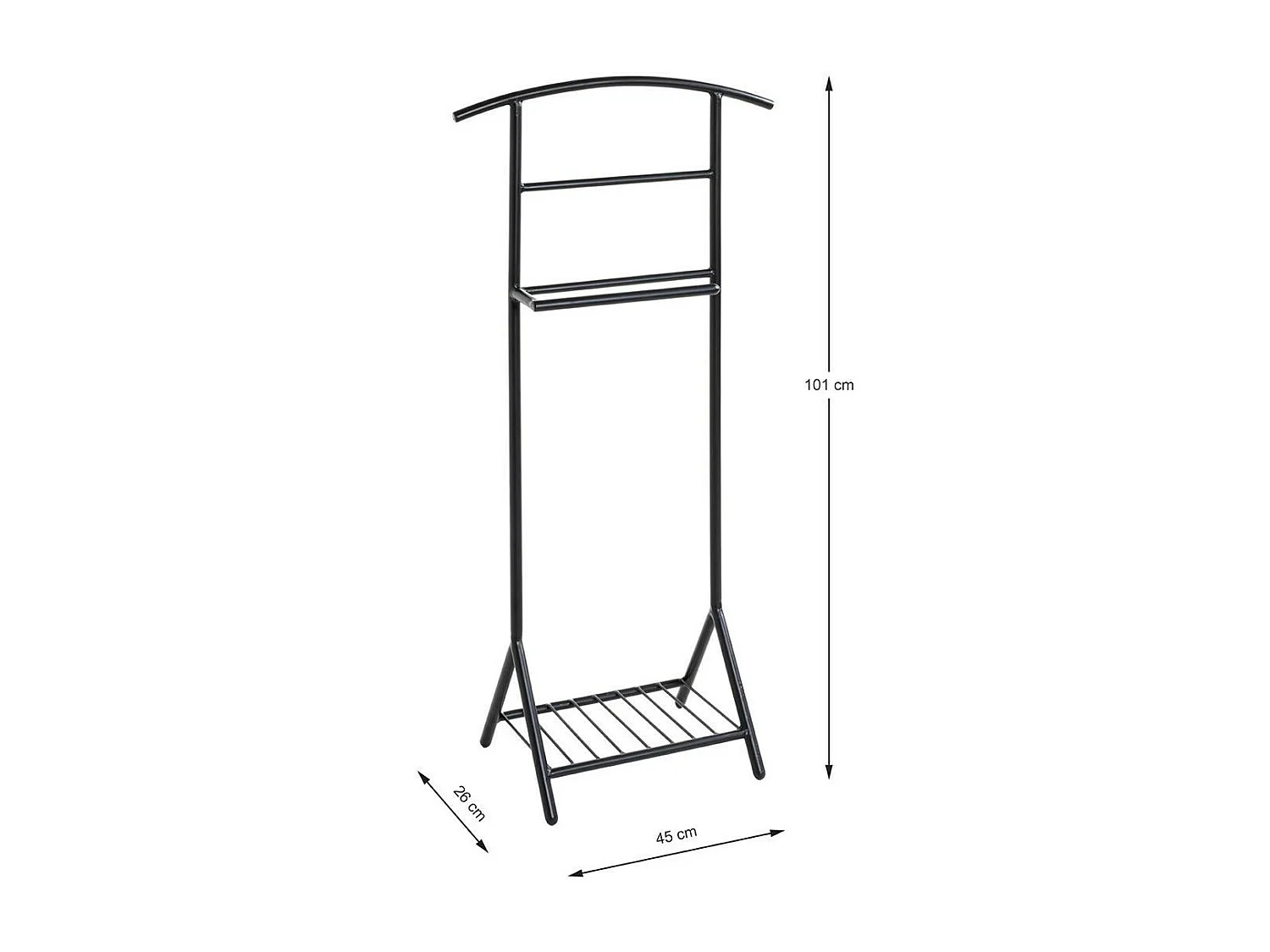 Valet de Chambre Design "Olompo" 101cm Noir