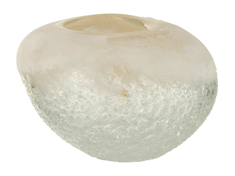 Vase Boule en Verre "Sumina" 13cm Beige