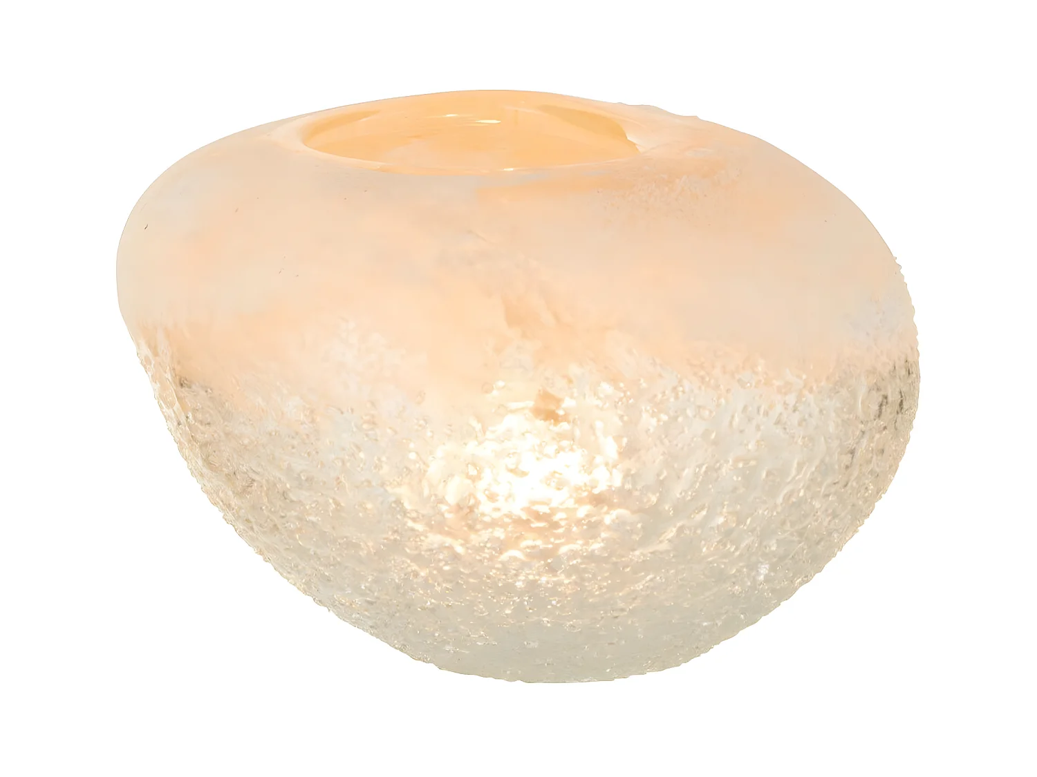 Vase Boule en Verre "Sumina" 13cm Beige