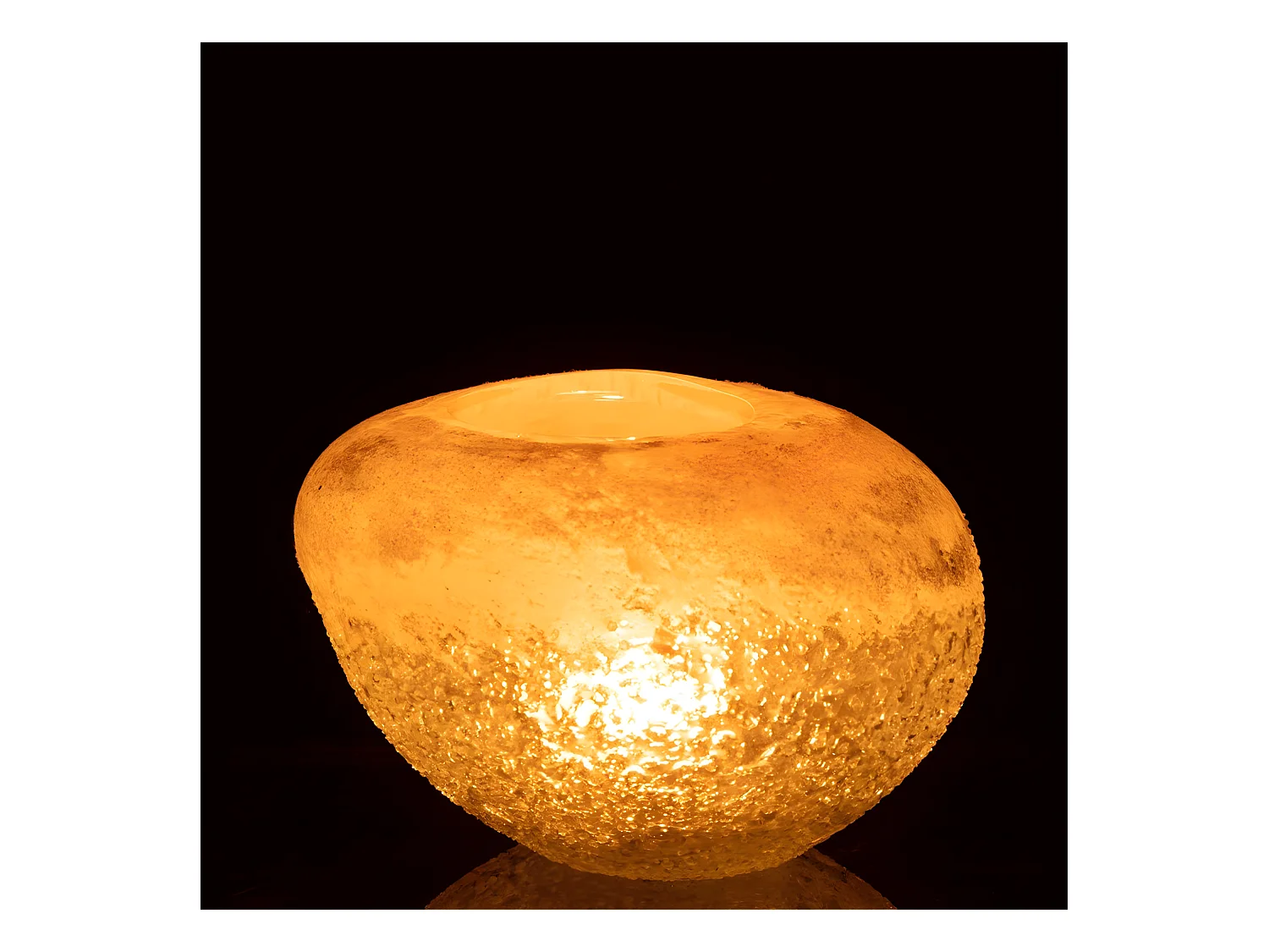 Vase Boule en Verre "Sumina" 13cm Beige