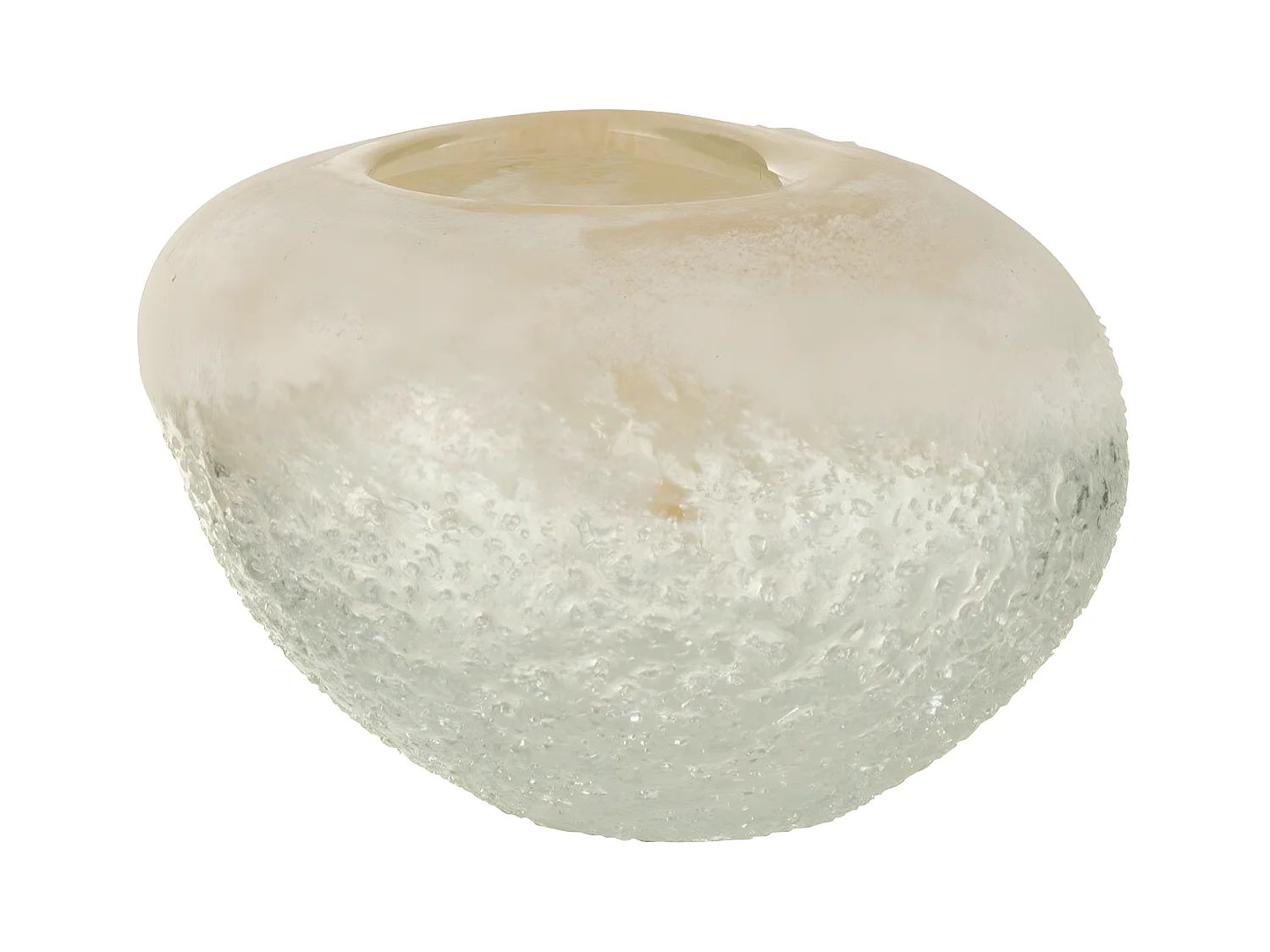 Vase Boule en Verre "Sumina" 13cm Beige
