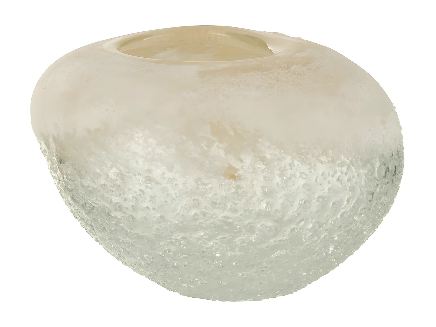 Vase Boule en Verre "Sumina" 13cm Beige