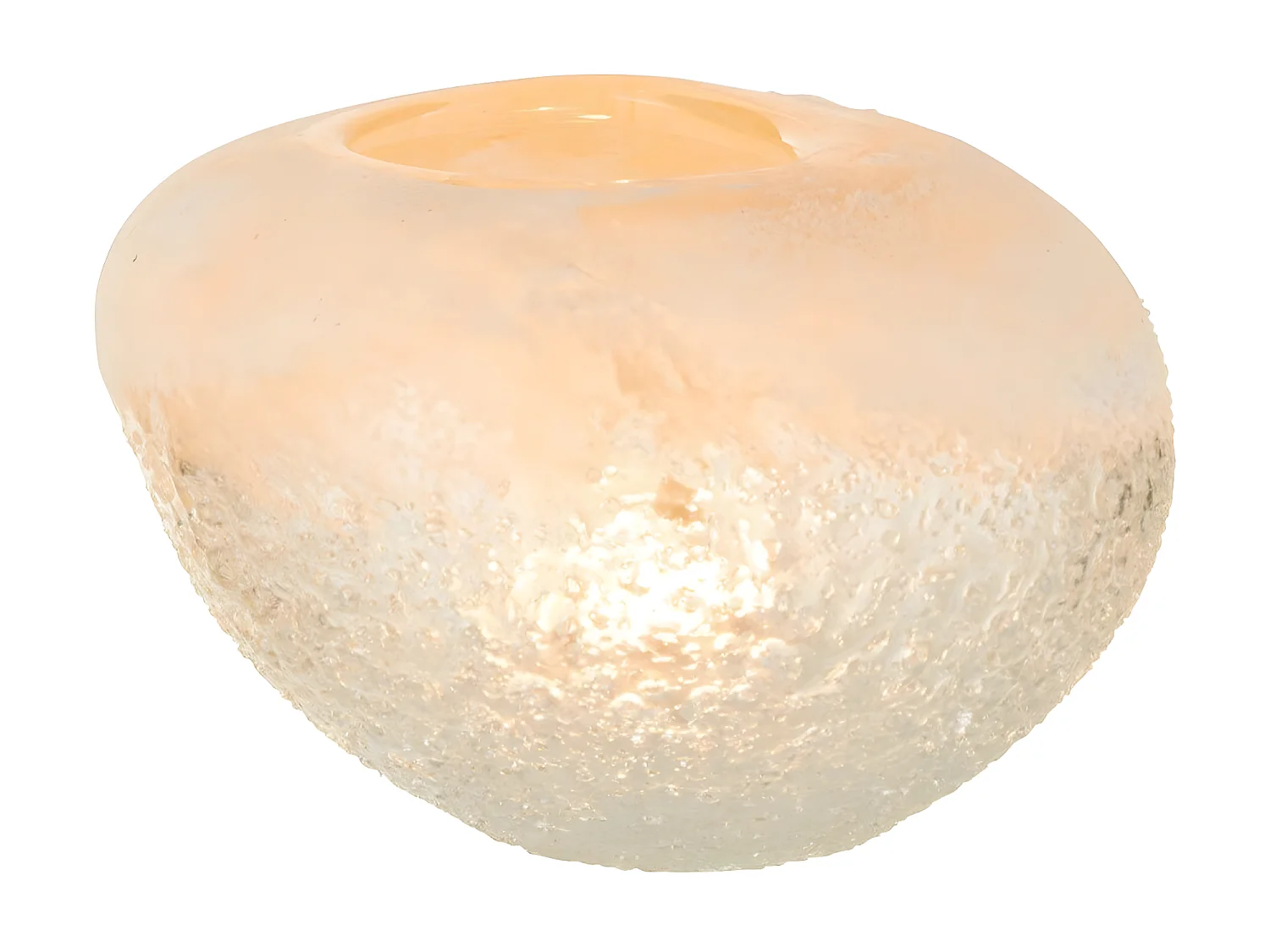Vase Boule en Verre "Sumina" 13cm Beige