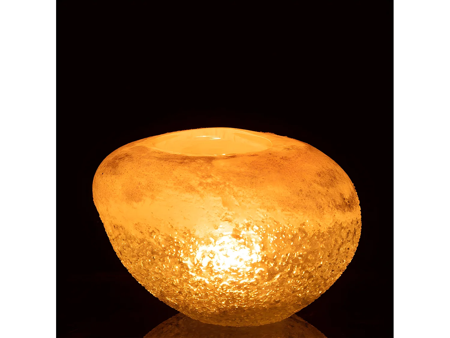 Vase Boule en Verre "Sumina" 13cm Beige