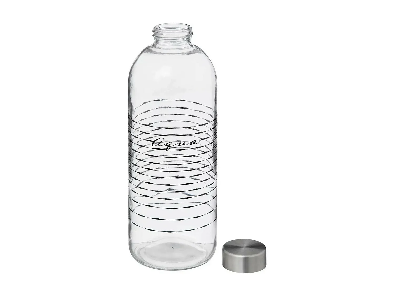 Bouteille en Verre "Aqua" 1L Transparent