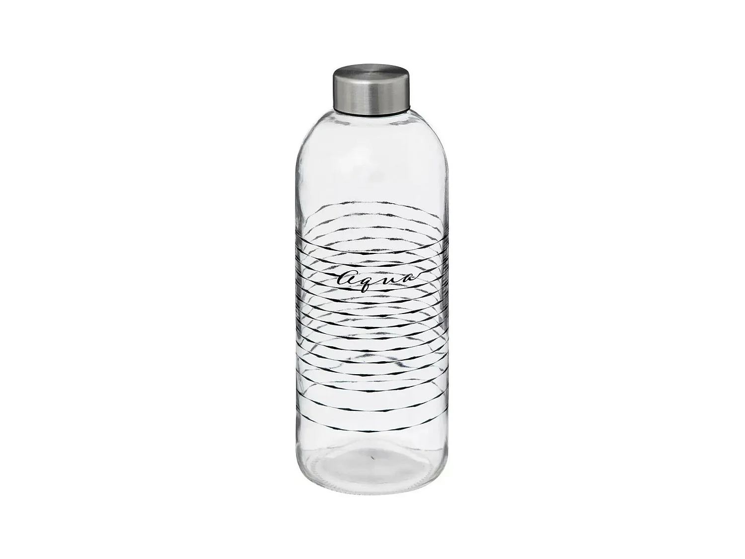 Bouteille en Verre "Aqua" 1L Transparent