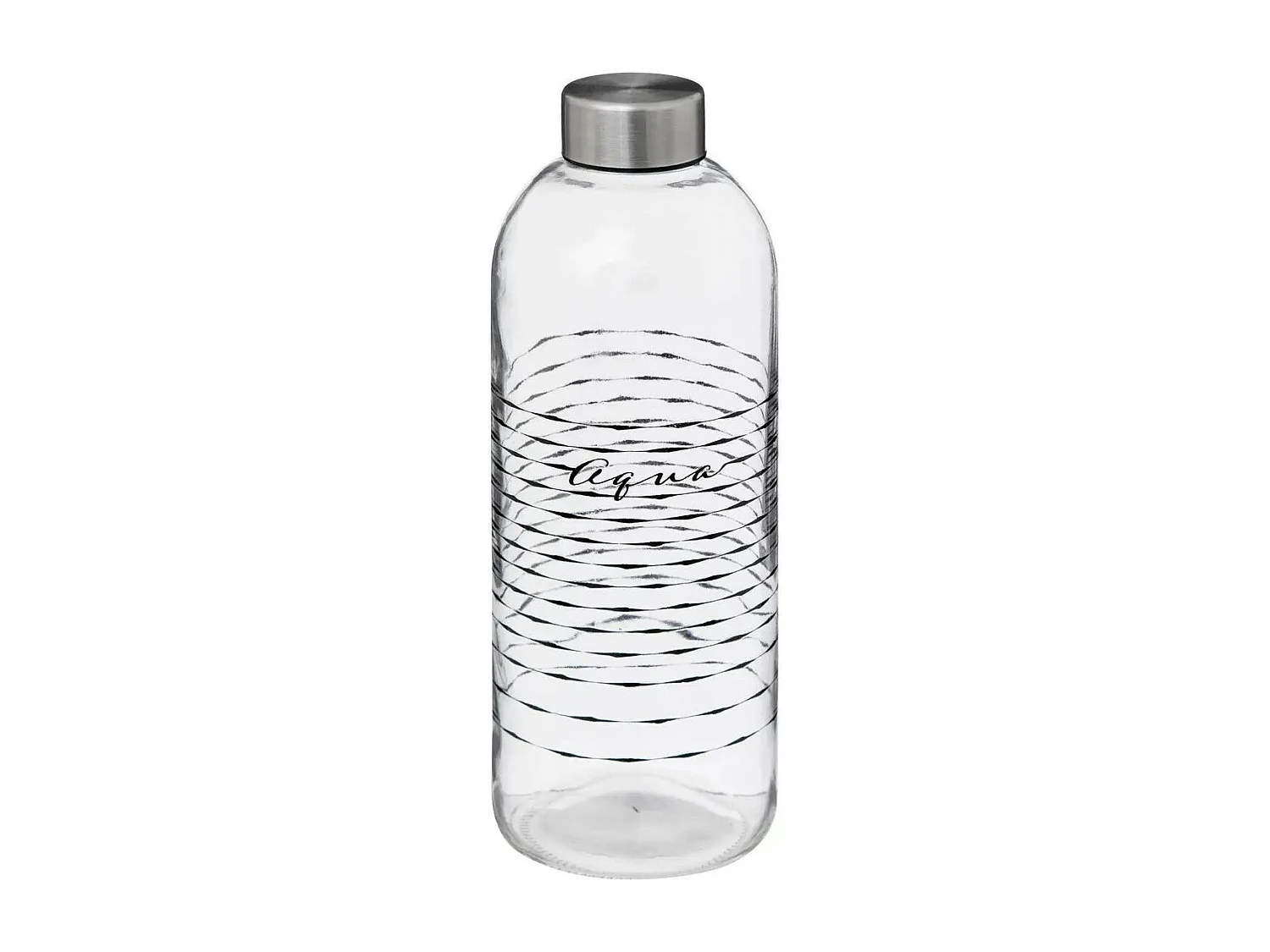 Bouteille en Verre "Aqua" 1L Transparent