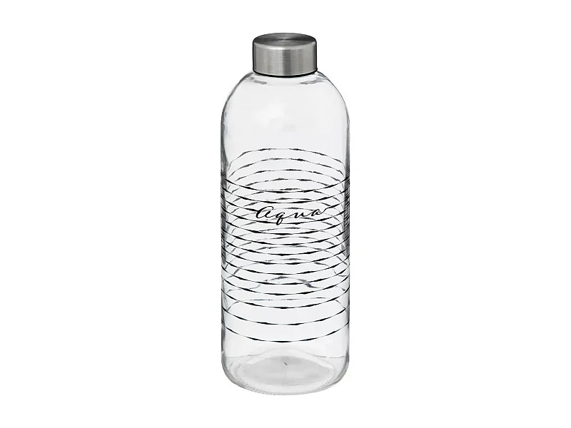 Bouteille en Verre "Aqua" 1L Transparent