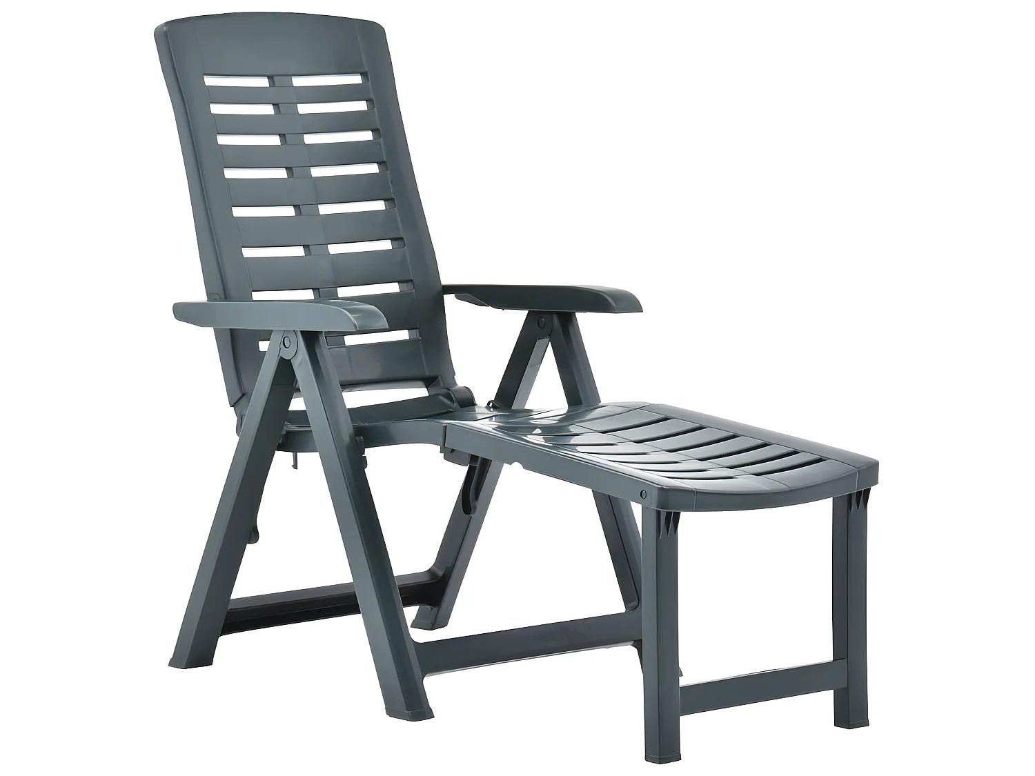 Chaise longue pliable Plastique Vert