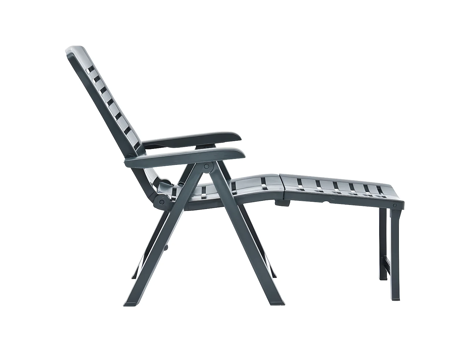 Chaise longue pliable Plastique Vert