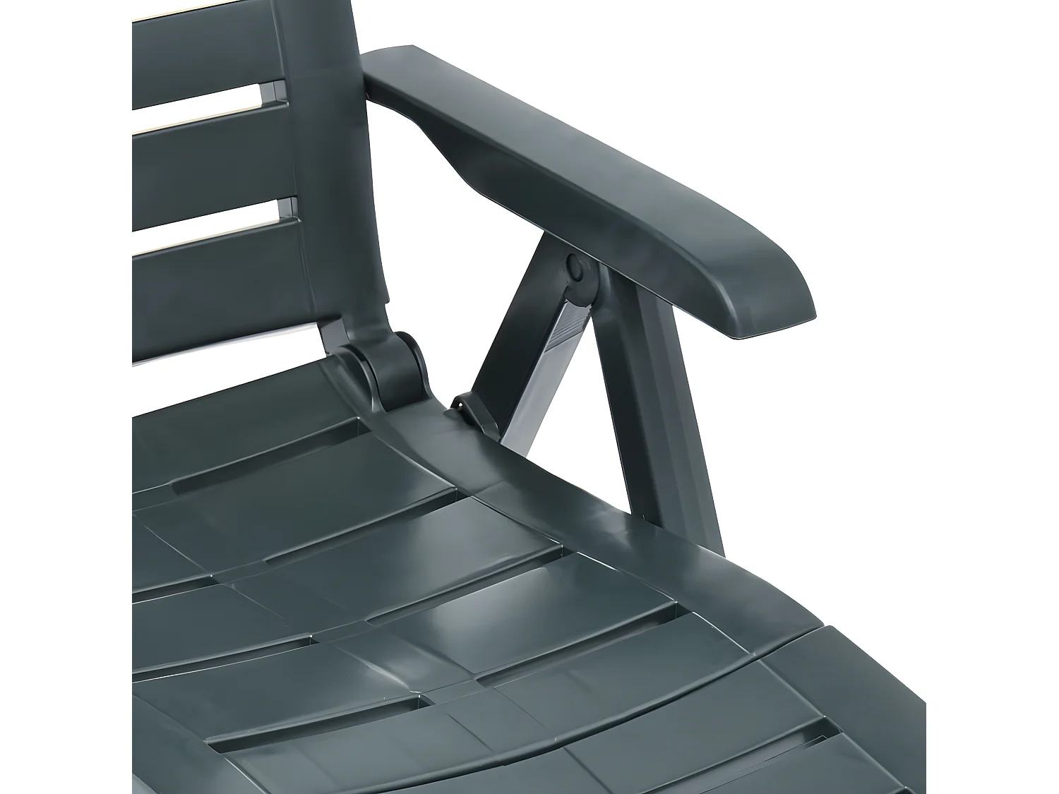Chaise longue pliable Plastique Vert