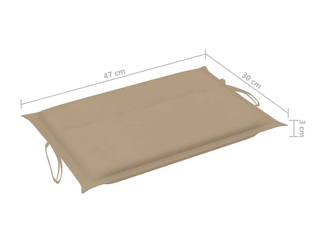 Chaise longue de jardin avec table et coussin Bois d'acacia