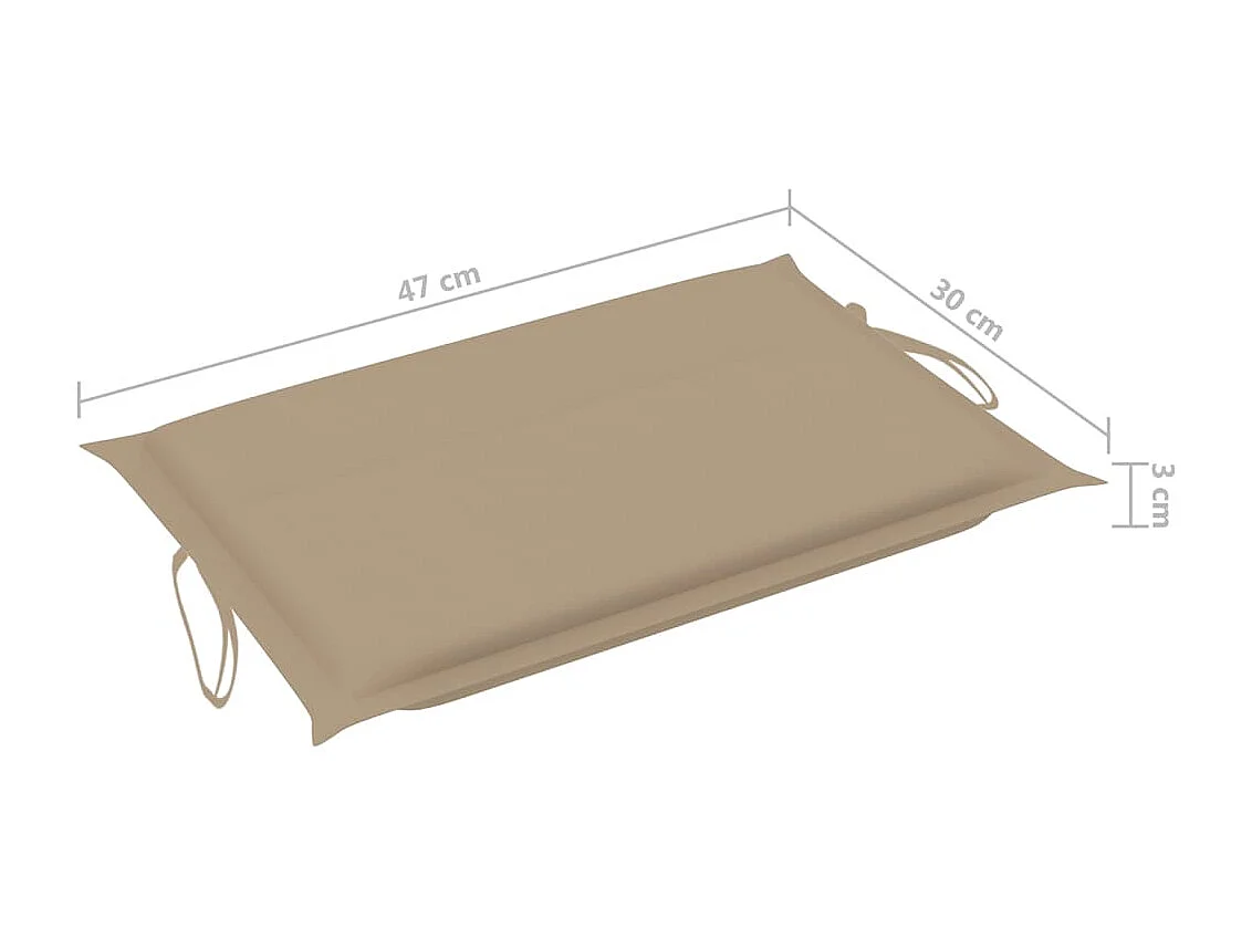 Chaise longue de jardin avec table et coussin Bois d'acacia