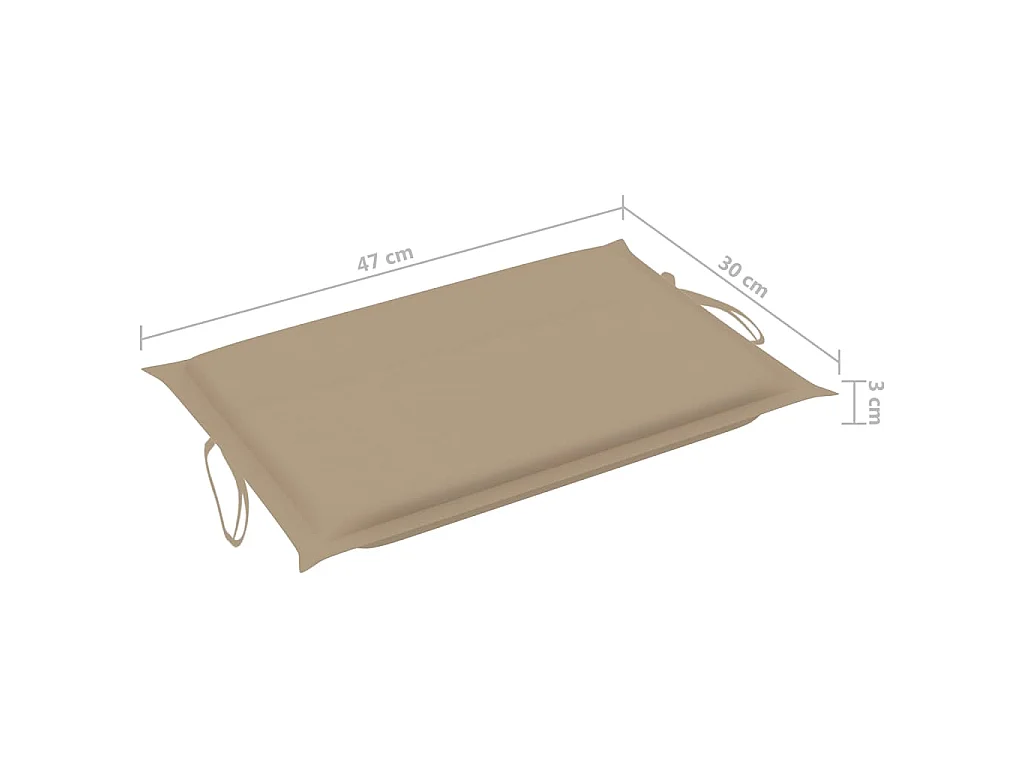Chaise longue de jardin avec table et coussin Bois d'acacia