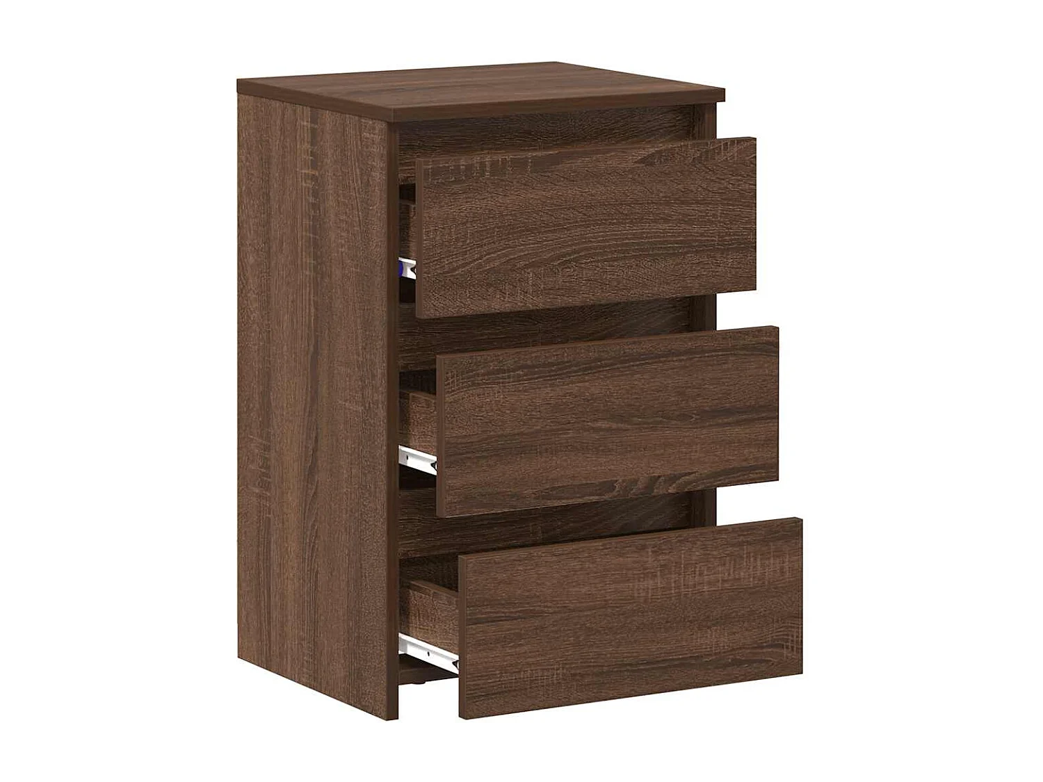 Nachtkastjes 2 st 40x35x62,5 cm bewerkt hout bruin eikenkleur