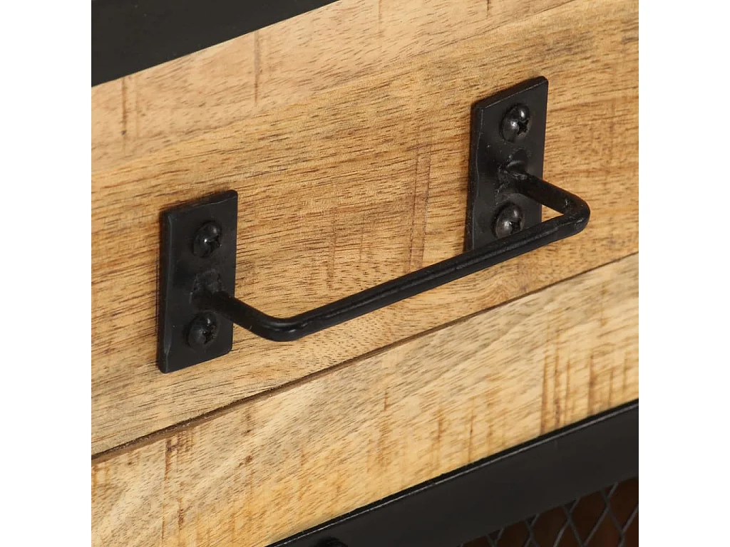 Comodino 43x30x51 in Legno Massello di Mango Grezzo