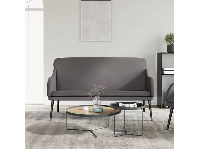 Banc Gris 110x76x80 cm Similicuir