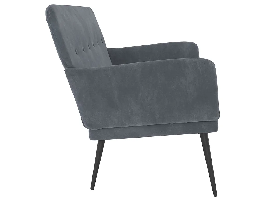 Panca Grigio Scuro 108x79x79 cm in Velluto