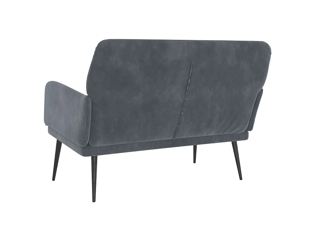 Panca Grigio Scuro 108x79x79 cm in Velluto